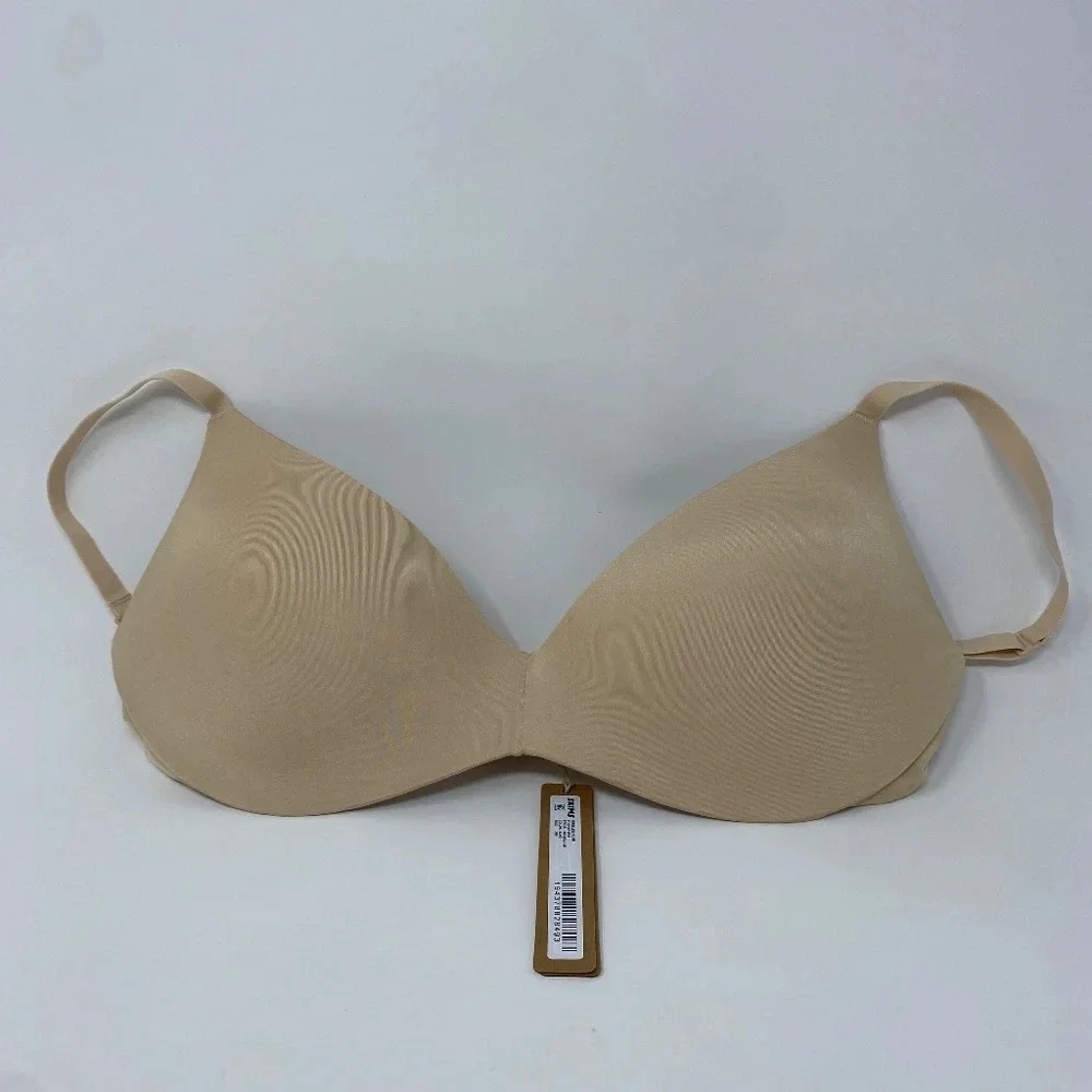 SKIMS Wireless Form Push-Up Plunge Bra BR-WRL-1891Sand Size 32DDD - Picture 3 of 8